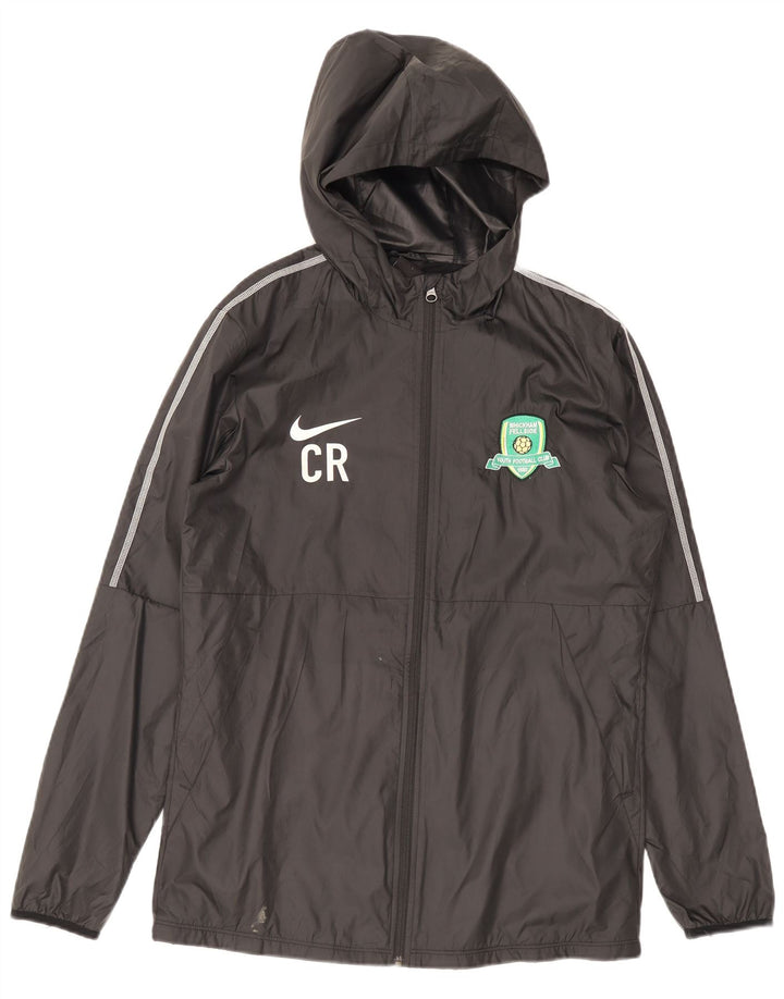 Мужская дождевик с капюшоном и графикой Nike CR7 UK 38, средний черный полиэстер