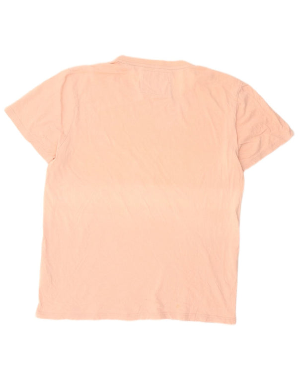 Мужская футболка с рисунком Superdry, топ 3XL, розовый хлопок