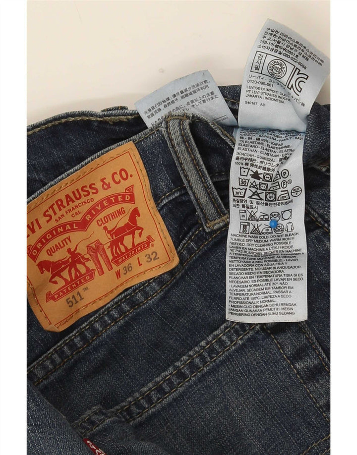 Мужские джинсы Levi's Slim 511 W36 L32 синие, хлопок