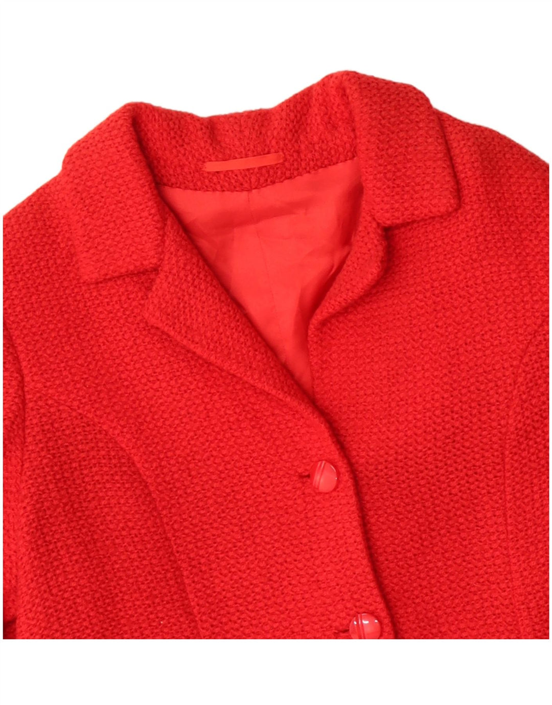 ВИНТАЖНЫЙ женский пиджак на 4 пуговицах, Великобритания, 16, большой красный цвет