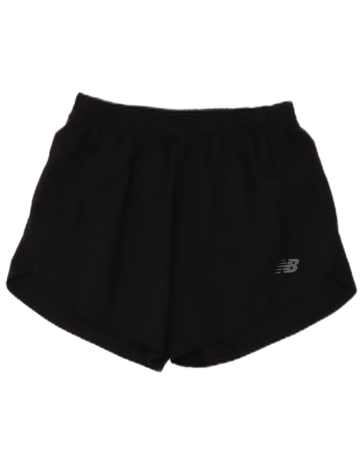 Женские спортивные шорты New Balance, маленькие черные из полиэстера