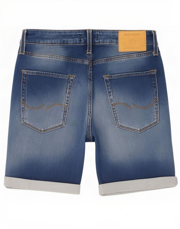Jack & Jones Мужские джинсовые шорты стандартного кроя, маленькие W29, синие, хлопок