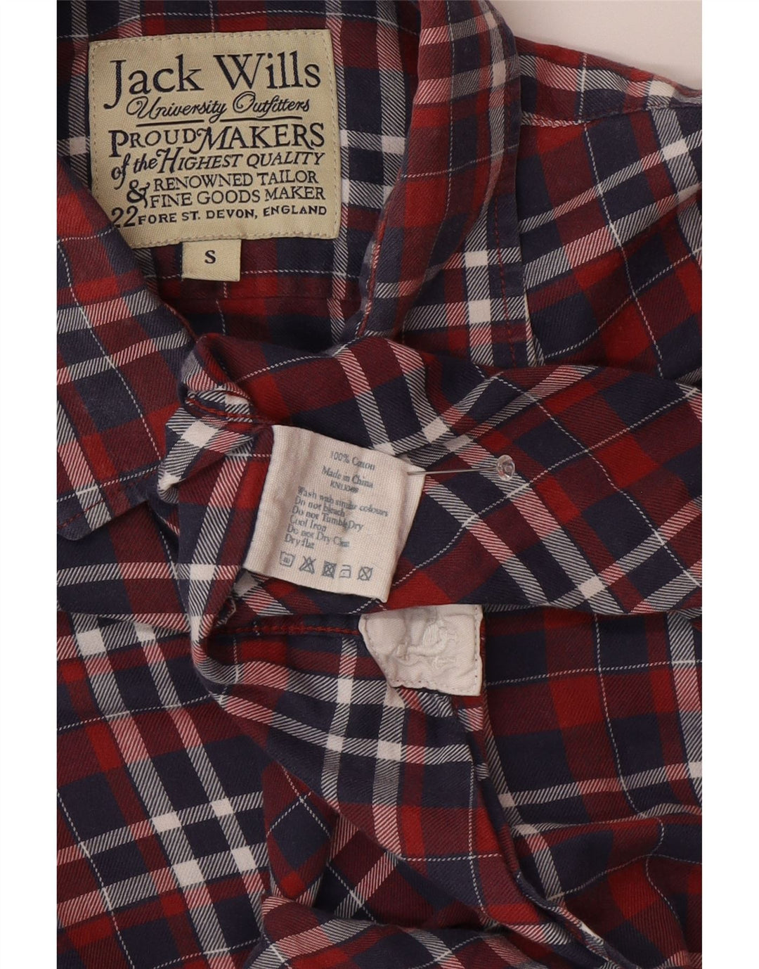 Мужская рубашка Jack Wills, маленькая красная клетка, хлопок