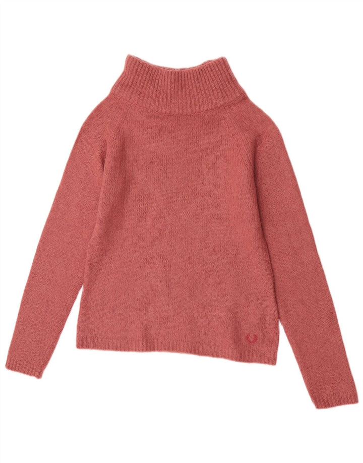 Женский укороченный джемпер с высоким воротником Fred Perry, Великобритания, 10, маленький розовый