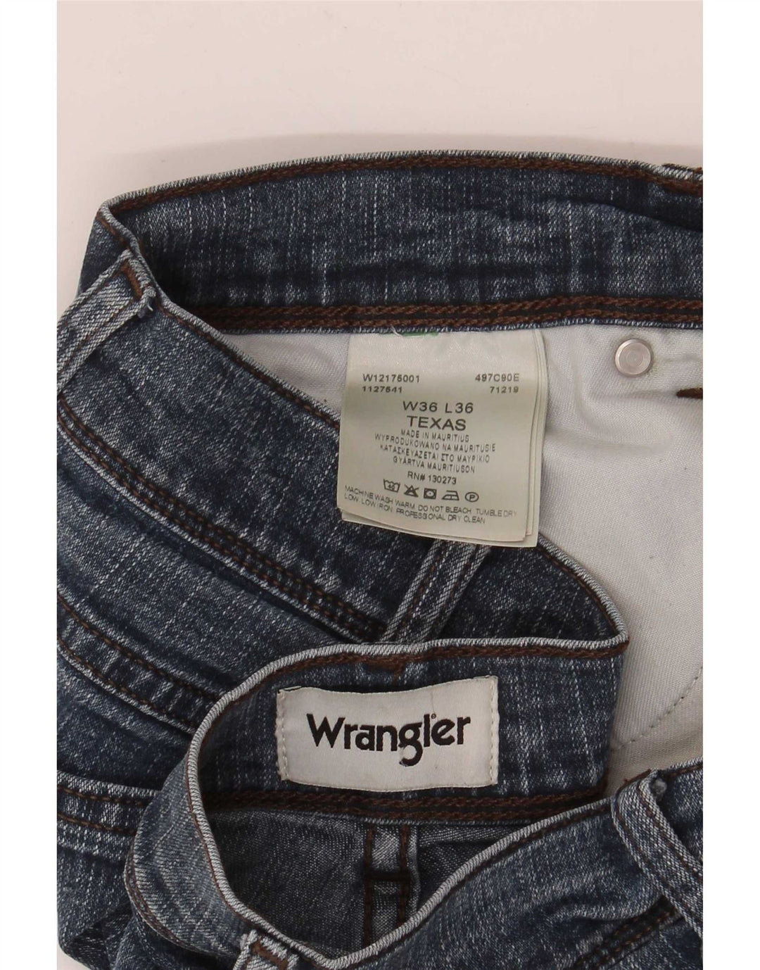 Мужские прямые джинсы Wrangler Texas W36 L36, синий хлопок