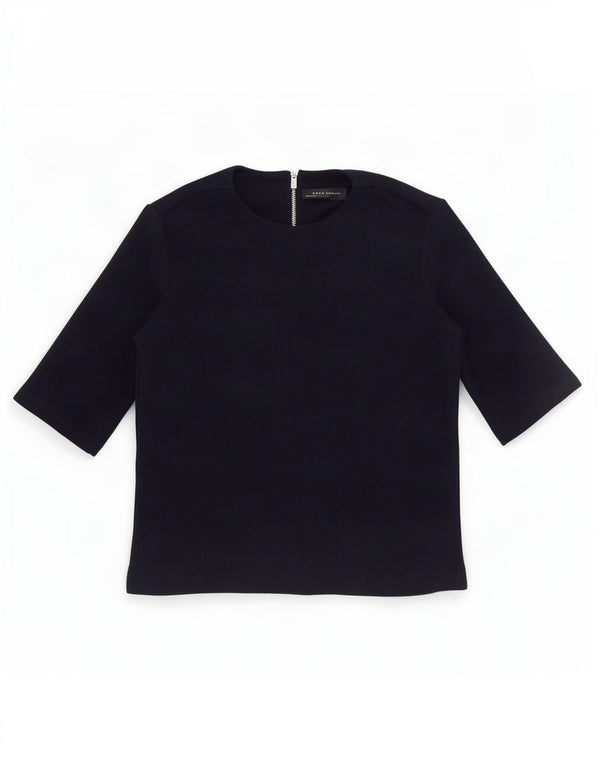 Женская блузка Zara Top UK 10, маленькая, темно-синяя