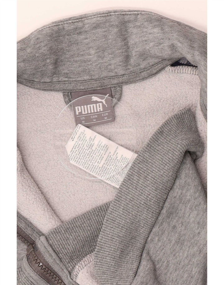 Puma Мужской спортивный костюм с графическим рисунком, верхняя куртка, средний серый хлопок с цветными блоками