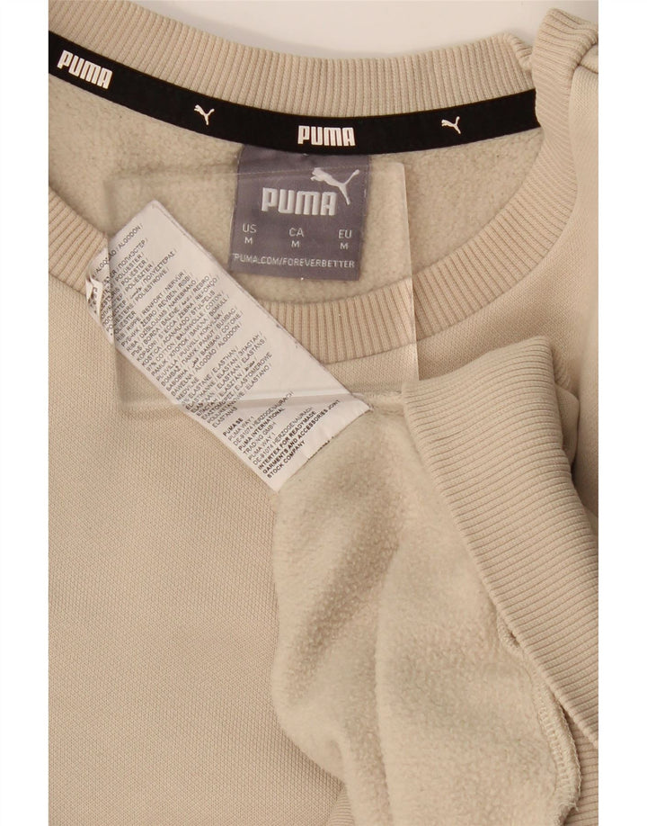 Мужской свитер PUMA, джемпер среднего бежевого цвета, хлопок