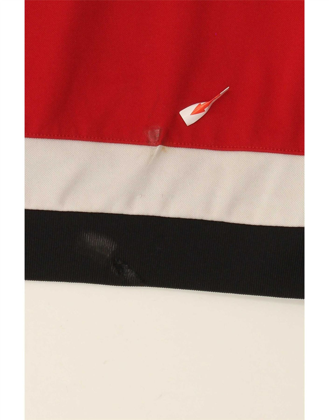 Мужской топ Adidas с длинным рукавом 2XL, красный полиэстер с цветными блоками