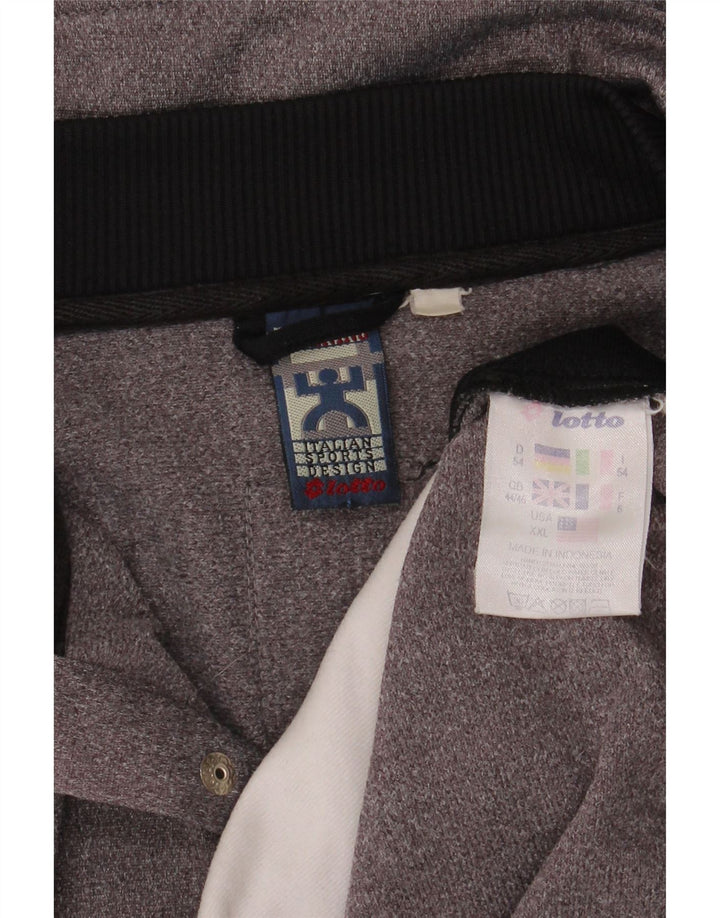 Мужской спортивный костюм Lotto, верхняя куртка, Великобритания, 44/46, 2XL, серый полиэстер с цветными блоками