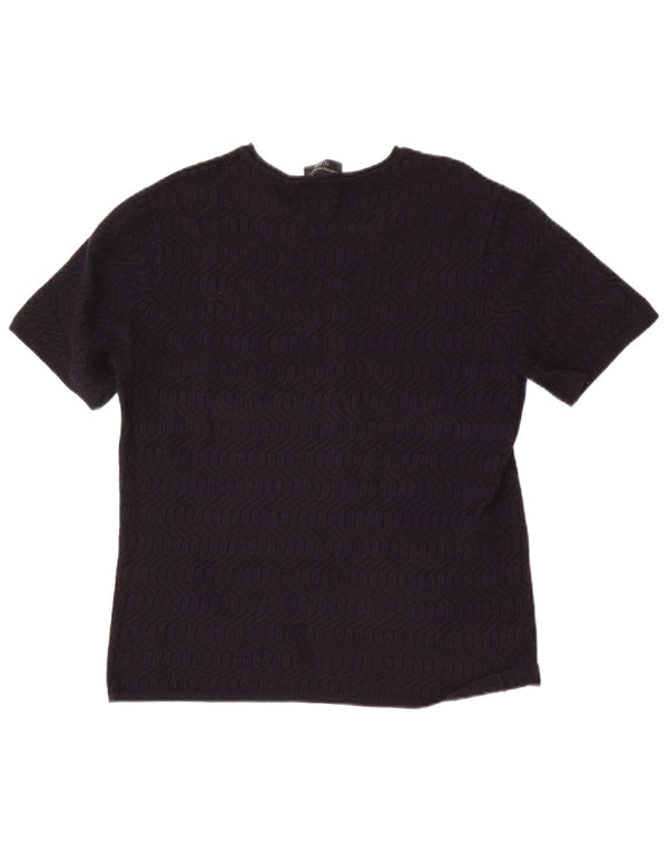 Женский свитер с вырезом «лодочка» Emporio Armani UK 14, средний, темно-синий