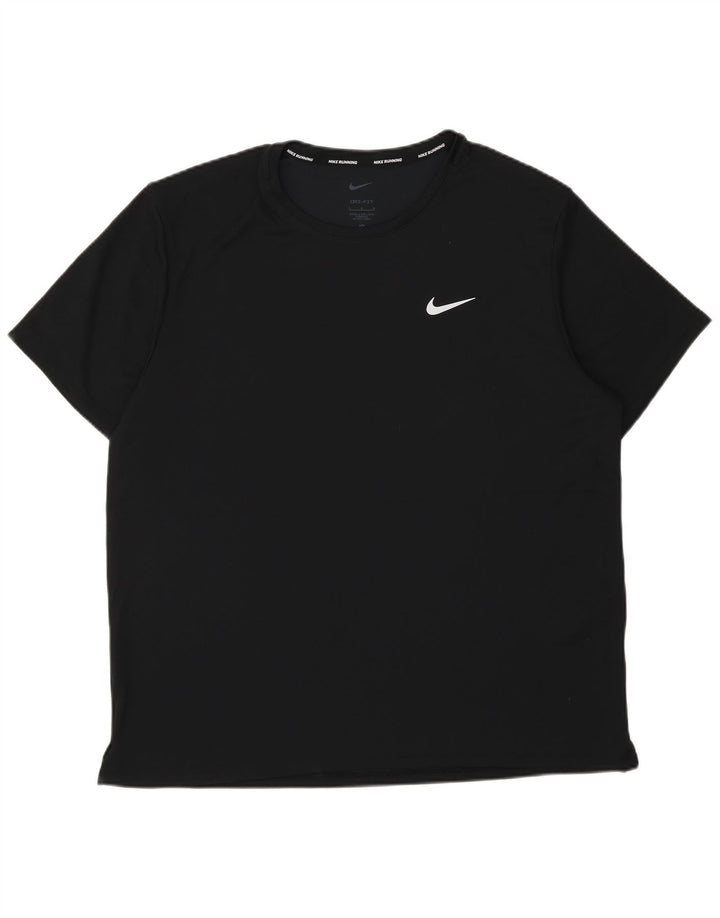 Мужская футболка Nike Dri Fit с графикой, большой черный полиэстер