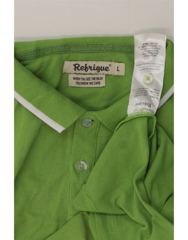 Мужская рубашка поло Refrigiwear, большой зеленый хлопок