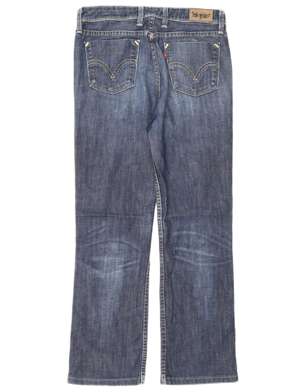 Женские прямые джинсы Levi's 627 W29 L28 темно-синие, хлопок