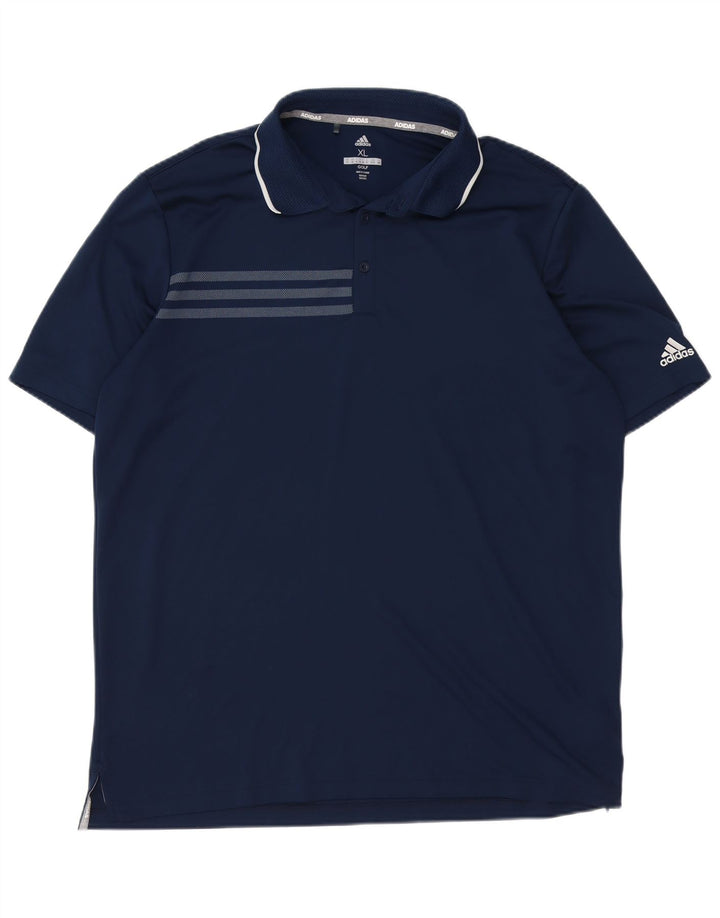Мужская рубашка-поло ADIDAS XL темно-синяя, полиэстер