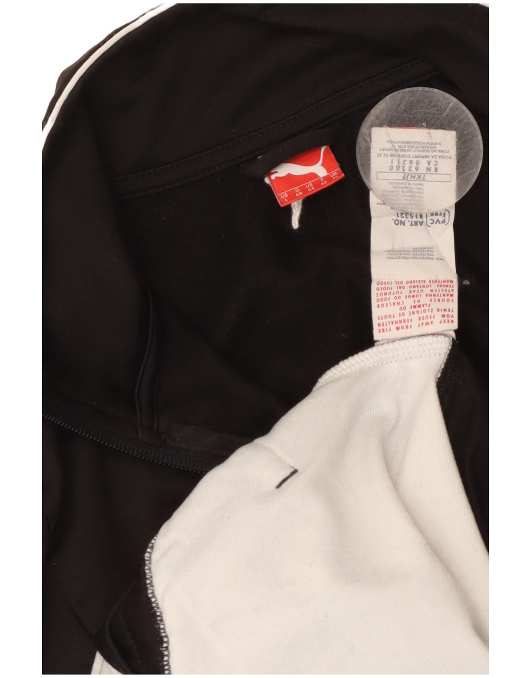 Женский спортивный костюм Puma UK 14, большой черный полиэстер с цветными блоками