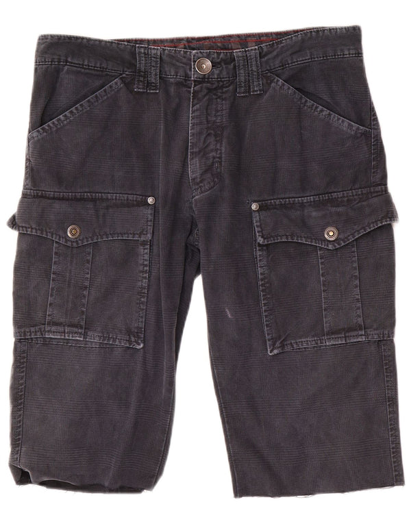 NORTH SAILS Мужские шорты карго IT 48 Medium W34 Темно-синие с узором «гусиные лапки»