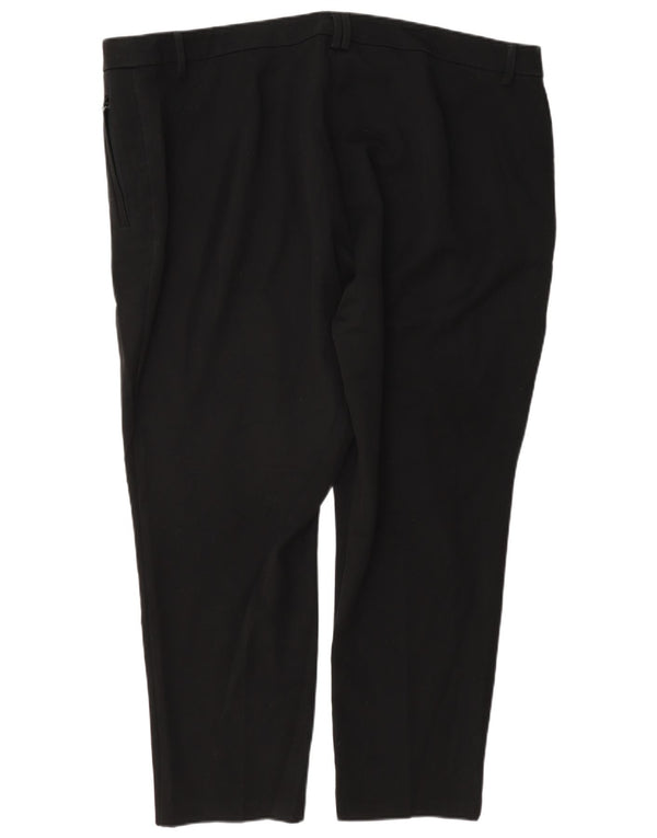 Женские прямые повседневные брюки Marks & Spencer UK 24 4XL W46 L28 черные