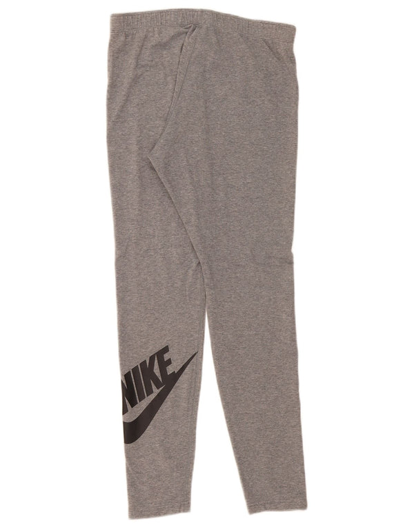 Женские леггинсы с рисунком Nike UK 14, большие серые хлопковые