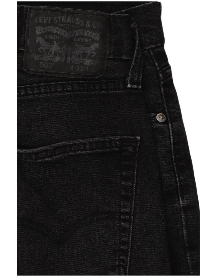 Мужские прямые джинсы Levi's 502 Regular Fit W33 L32, черные