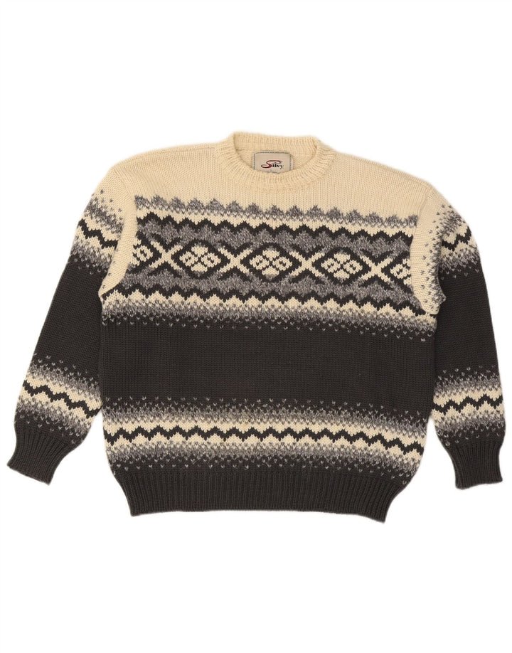 Мужской джемпер с круглым вырезом Silvy IT 48 Medium Multicolored Fair Isle