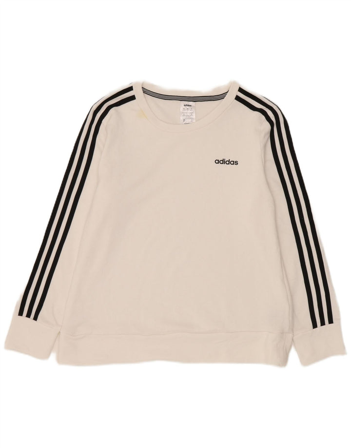 Женский джемпер Adidas Climalite UK 12/14, средний белый полиэстер