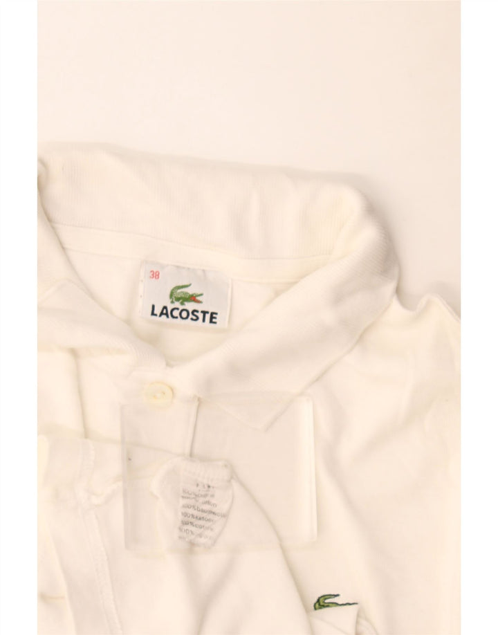 Женская рубашка поло Lacoste, размер 38, средний, белый, хлопковый