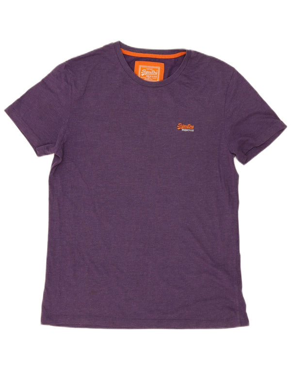 Superdry Мужская футболка Top XL Фиолетовый хлопок Modern