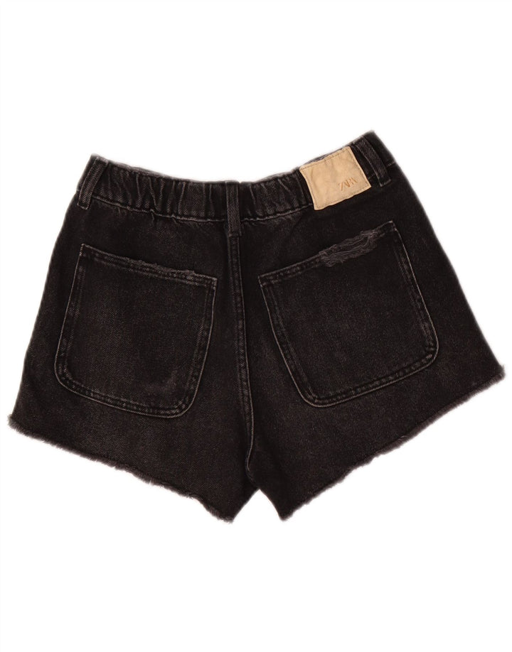 Джинсовые шорты ZARA для девочек 9–10 лет, W24, серые