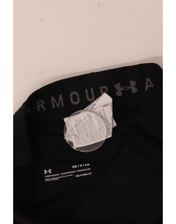 Женские леггинсы Under Armour UK 10, маленькие черные полиэстер с геометрическим рисунком