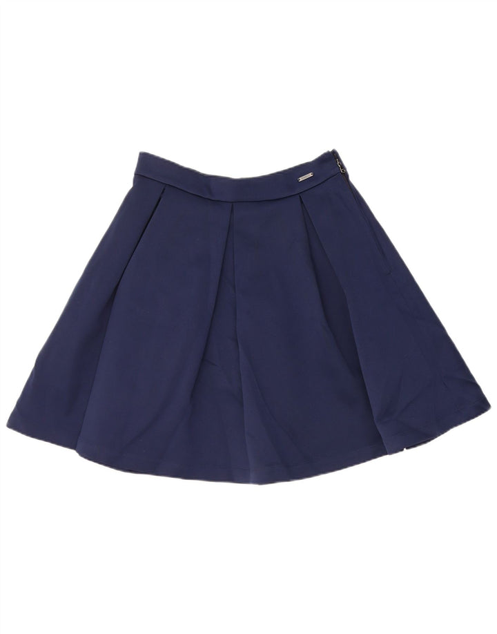 GUESS Женская юбка-трапеция W28, средний темно-синий полиэстер