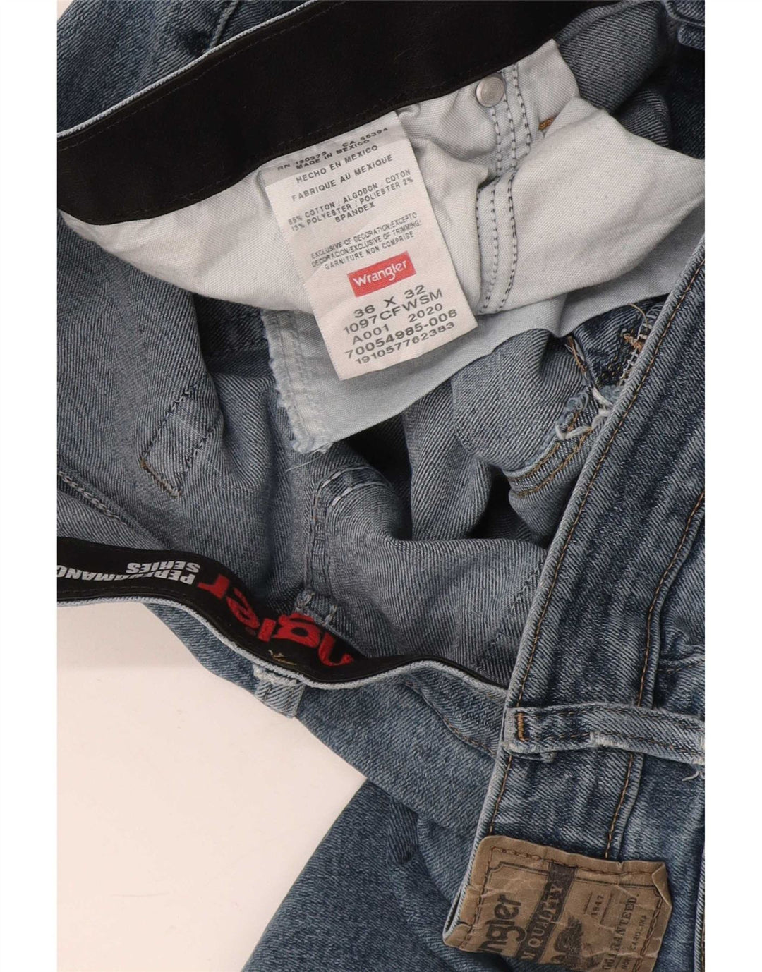 Мужские прямые джинсы Wrangler W36 L32, синий хлопок