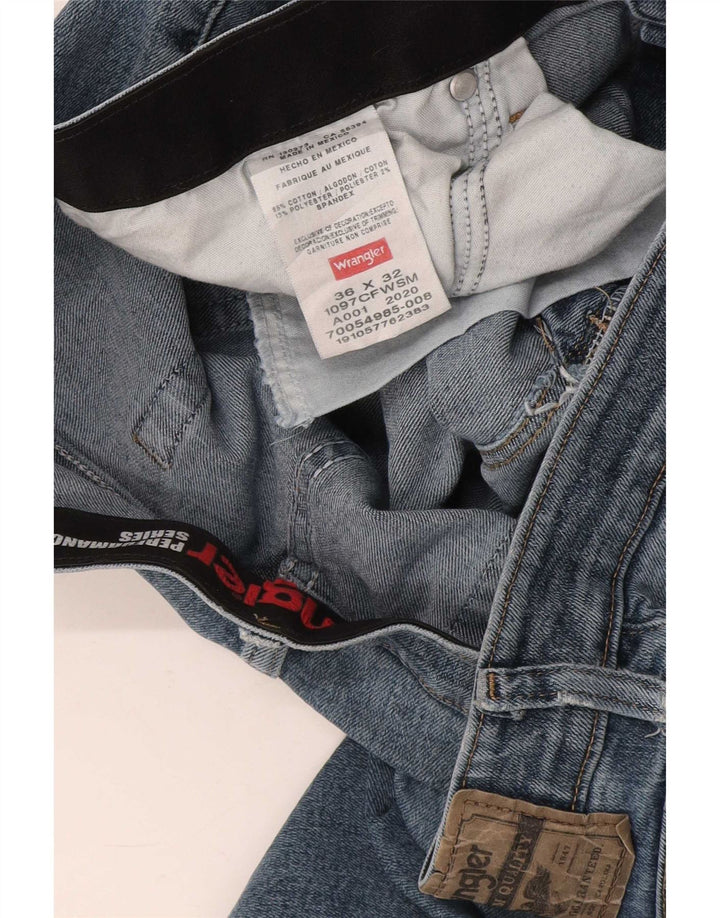 Мужские прямые джинсы Wrangler W36 L32, синий хлопок