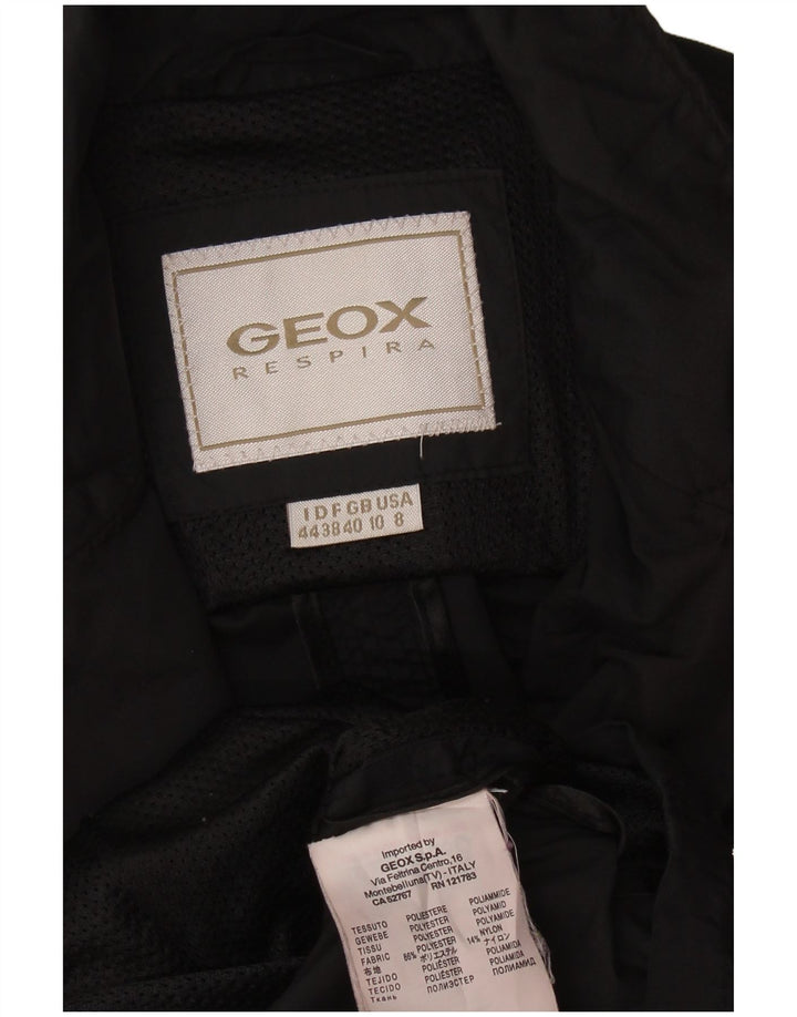Женская куртка Geox UK 10, маленькая, черный, полиэстер