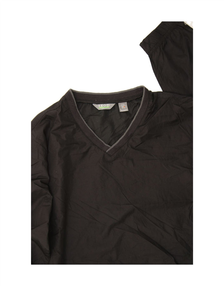 IZOD Mens Pullover Tracksuit Top XL Black Polyester Vintage Izod and Second-Hand Izod from Messina Hembry 