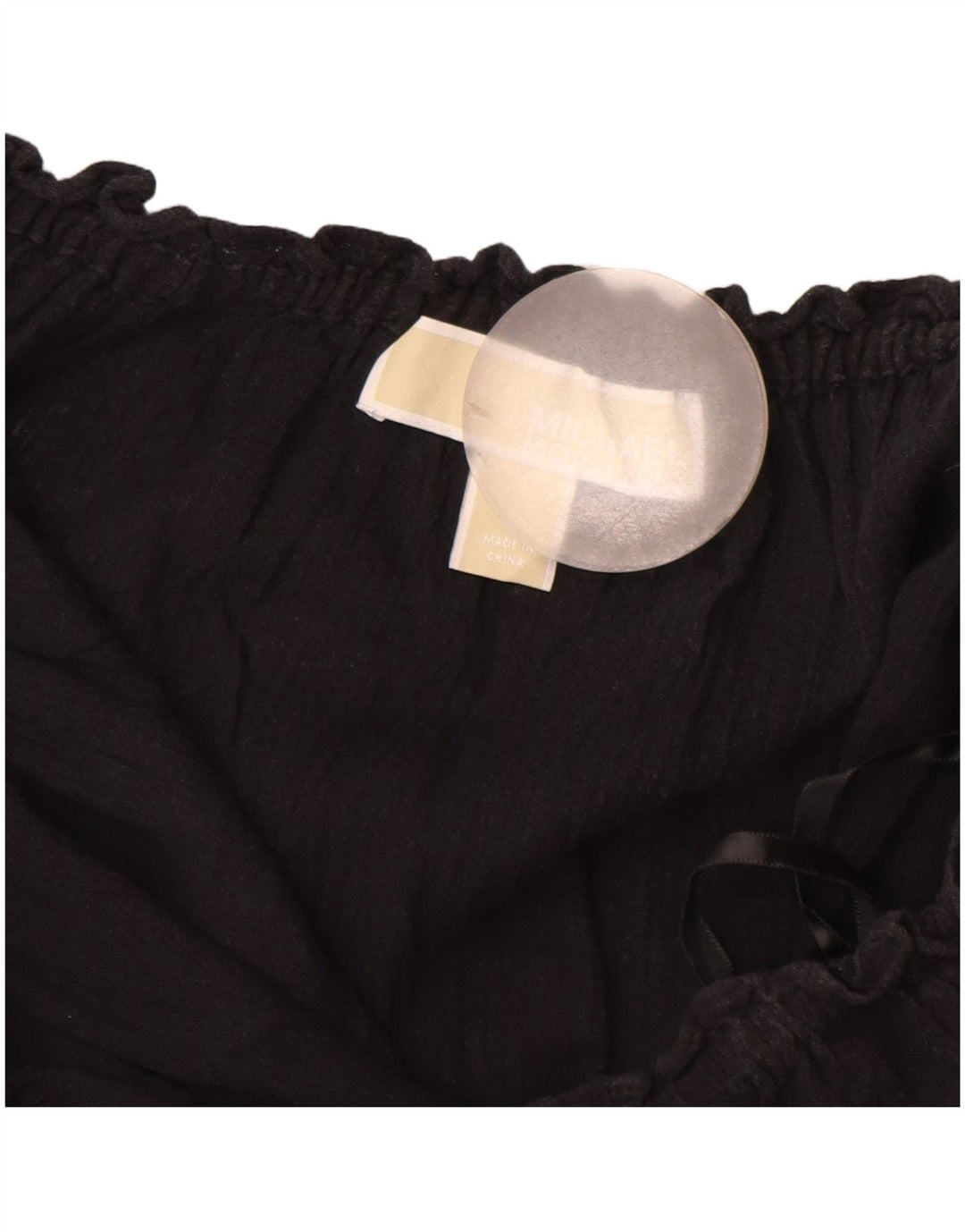 Женская блузка MICHAEL KORS UK 14, большая черная, хлопок