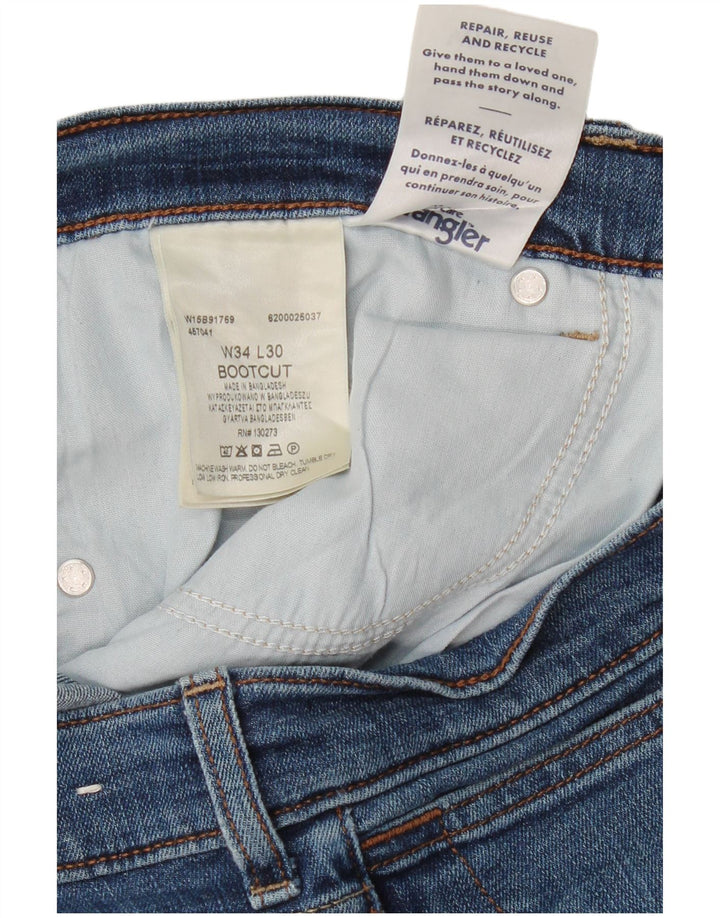 Мужские джинсы Wrangler Bootcut W34 L30 синие, хлопок