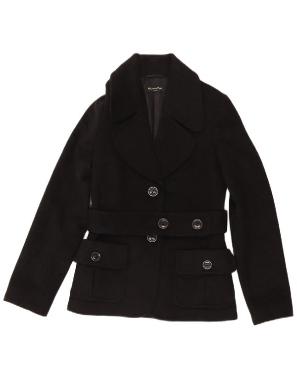 Женский пиджак Massimo Dutti на 2 пуговицах EU 36 XS, черная шерсть