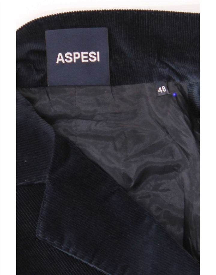 Женский вельветовый пиджак Aspesi с 2 пуговицами IT 48 XL, темно-синий, хлопок