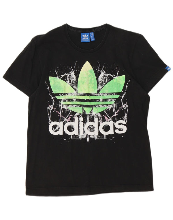 Мужская футболка с рисунком Adidas Top Medium Black Cotton