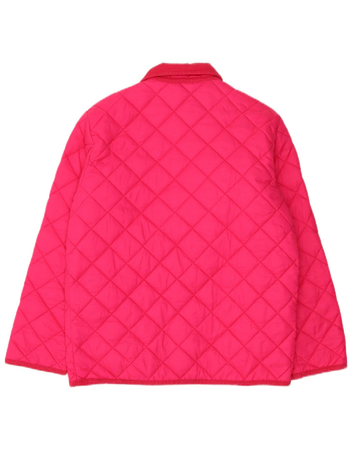 Стеганая куртка BENETTON для девочек 11-12 лет XL, розовая из полиамида