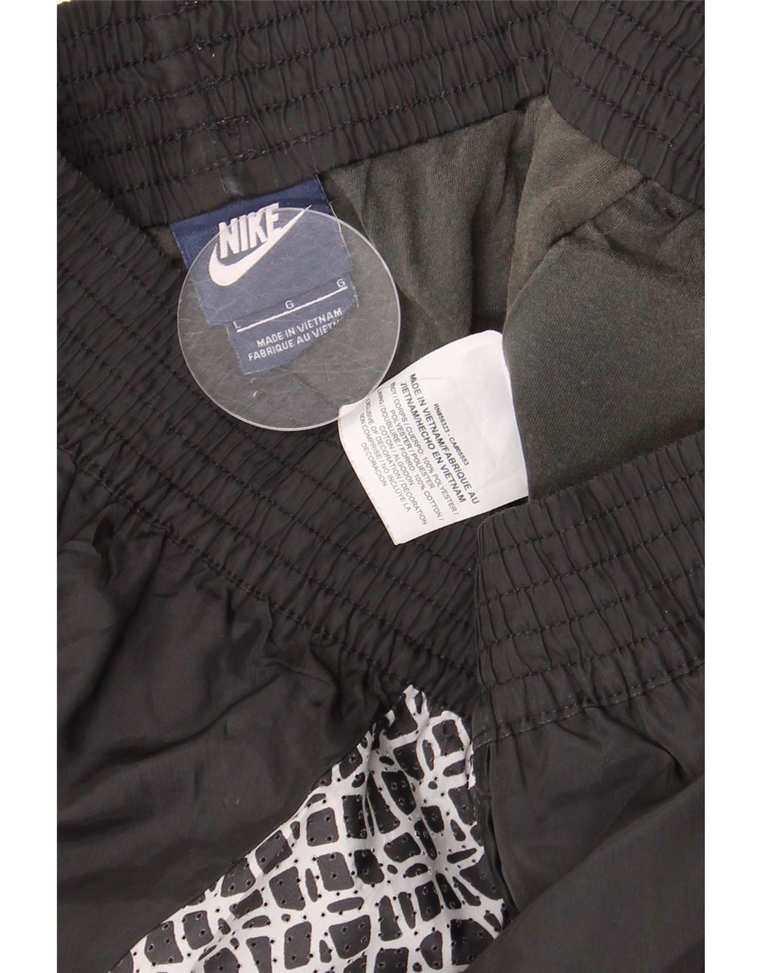 Женские спортивные шорты NIKE UK 14, большие черные полиэстер с геометрическим рисунком