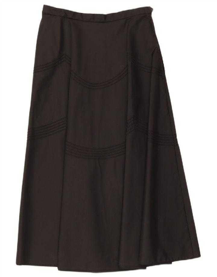 ВИНТАЖНАЯ женская юбка-трапеция с завышенной талией W26, маленькая, черная