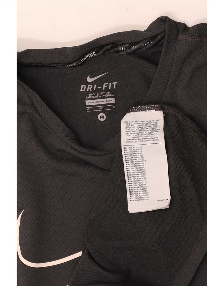 Мужская футболка Nike Dri Fit с графикой, верх из полиэстера среднего серого цвета