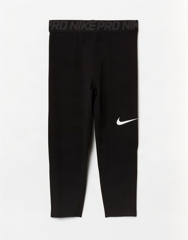Мужские леггинсы-капри с графическим рисунком Nike Dri Fit, маленький черный полиэстер