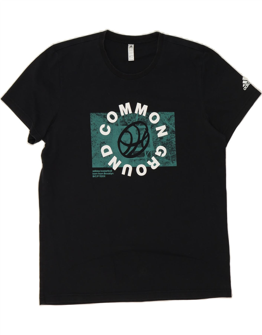 ADIDAS Mens Climalite Graphic T-Shirt Top Large Black Vintage Adidas and Second-Hand Adidas from Messina Hembry 