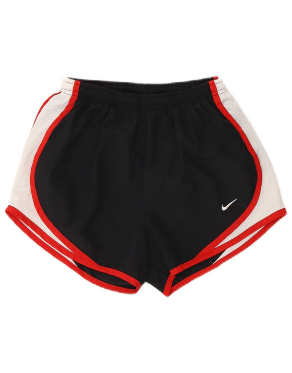 Женские спортивные шорты Nike UK 4 XS, черные, полиэстер с цветными блоками