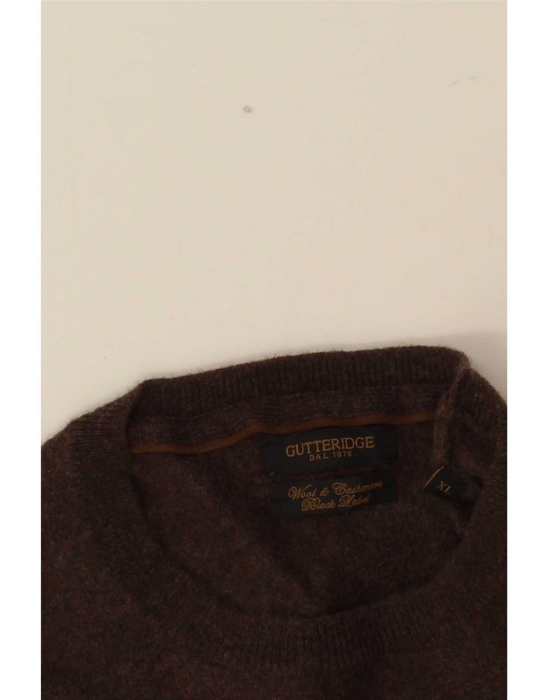 Женский свитер Gutteridge с круглым вырезом, Великобритания, 18 XL, коричневая шерсть