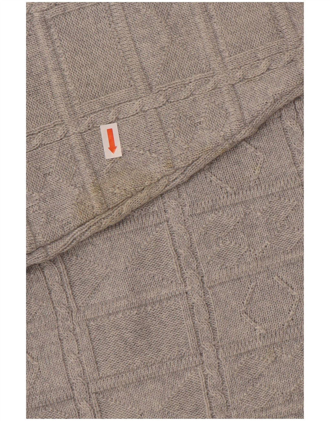 Винтажный мужской джемпер с v-образным вырезом IT 50, средний серый полиакрил