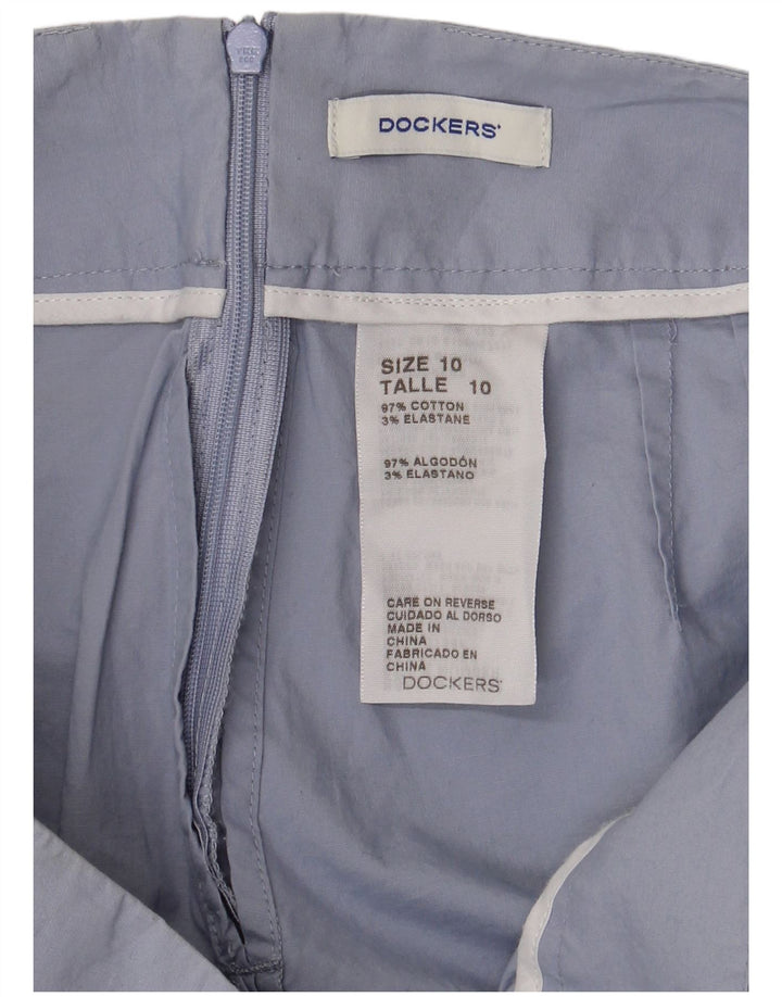 Женская мини-юбка DOCKERS, размер США 10, большая, W32, синяя, хлопок